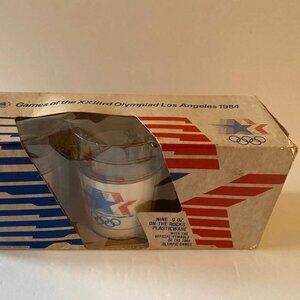 VTG 1984 OLYMPIC XXXIII PLASTIC Tumblers CUPS LOS ANGELES LA LOT of 9, 10oz NEW